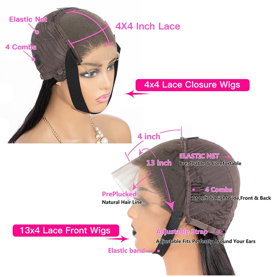 Black Curly Medium Length Lace Front Wigs Short Human Hair Bob Wigs With Baby Hair - promboutiqueonline