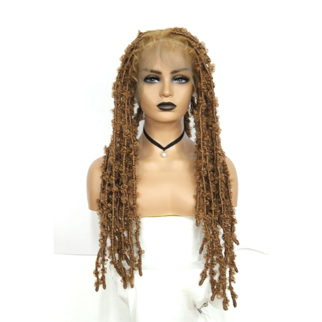 Synthetic Full Lace Braided Wigs for Black Women Long Crochet Braids Lace Loc Wigs - promboutiqueonline