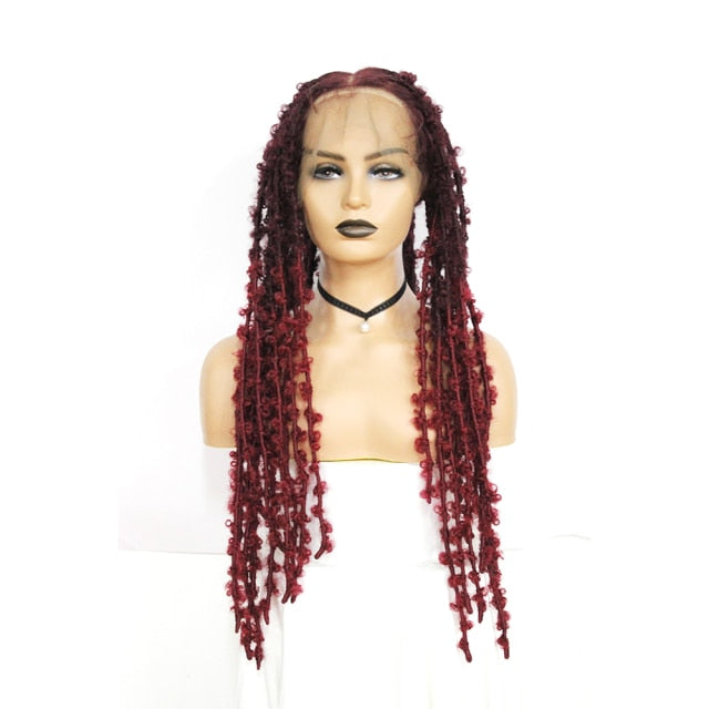 Synthetic Full Lace Braided Wigs for Black Women Long Crochet Braids Lace Loc Wigs - promboutiqueonline