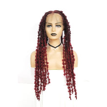 Load image into Gallery viewer, Synthetic Full Lace Braided Wigs for Black Women Long Crochet Braids Lace Loc Wigs - promboutiqueonline