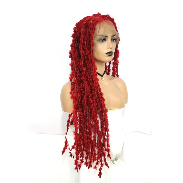 Synthetic Full Lace Braided Wigs for Black Women Long Crochet Braids Lace Loc Wigs - promboutiqueonline