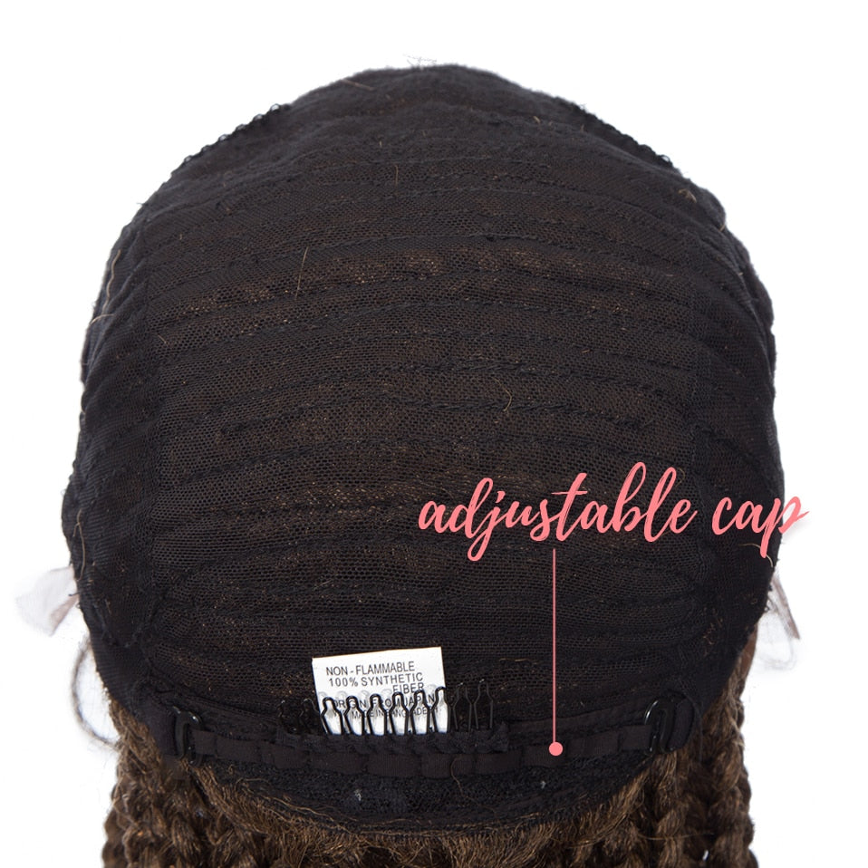 30 Inches Box Braided Synthetic Lace Front Hair Wigs with Baby Hair for Black Women - promboutiqueonline