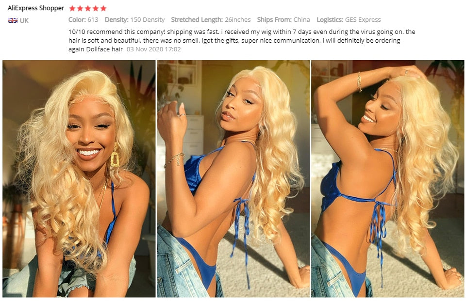 Blonde Body Wave Lace Front Wig Human Hair 30 inch Lace Wig HD Transparent Lace Frontal Wigs For Black Women - promboutiqueonline