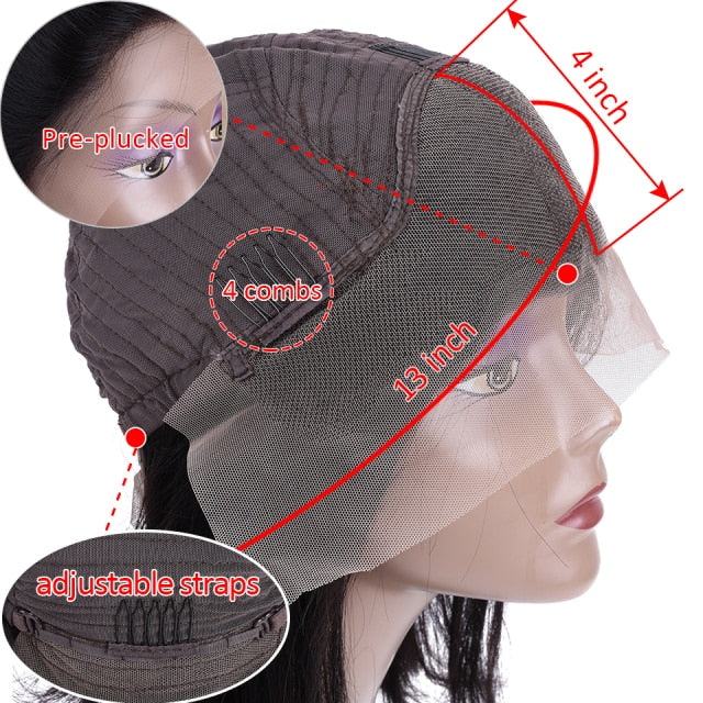 Straight Short Bob Wigs for Women Human Hair Lace Wigs with Natural Baby Hair - promboutiqueonline