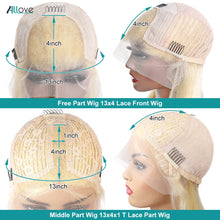Load image into Gallery viewer, Blonde Lace Front Human Hair Wigs For Women Transparent Lace Frontal Long Straight Human Hair Wig with Baby Hair
