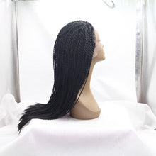 Load image into Gallery viewer, Long Black Braided Lace Front Wig For Black Women Full Senegalese Synthetic Twist Braided Lace Wigs