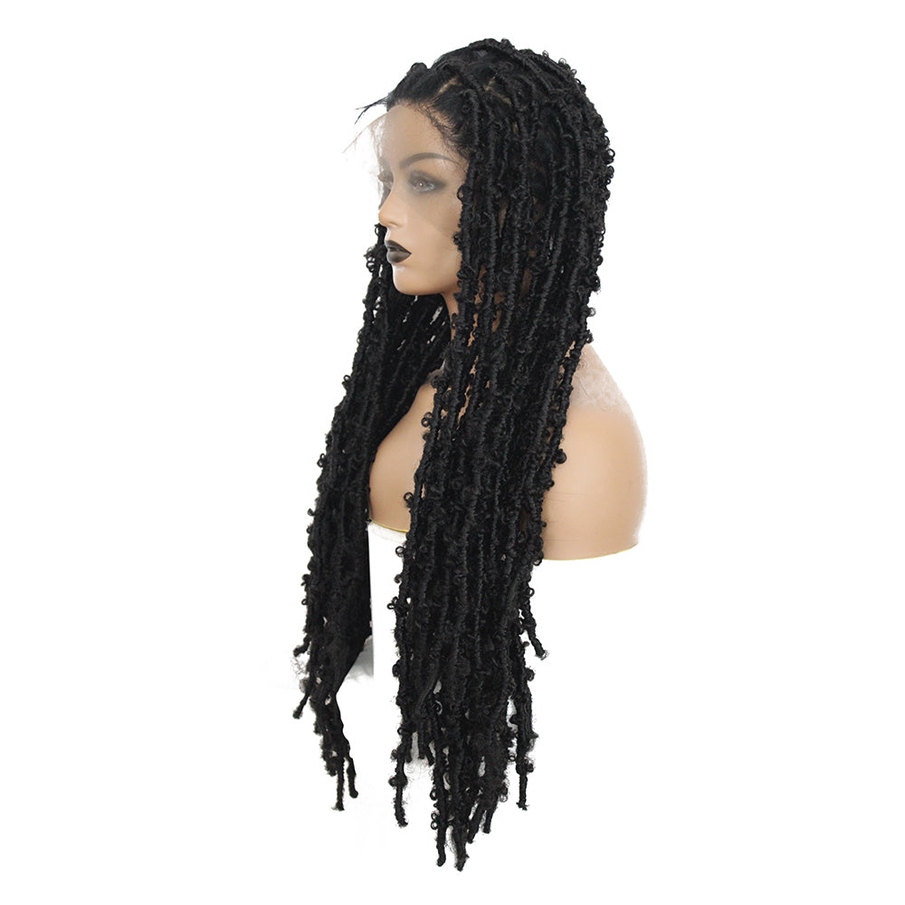 Synthetic Full Lace Braided Wigs for Black Women Long Crochet Braids Lace Loc Wigs - promboutiqueonline