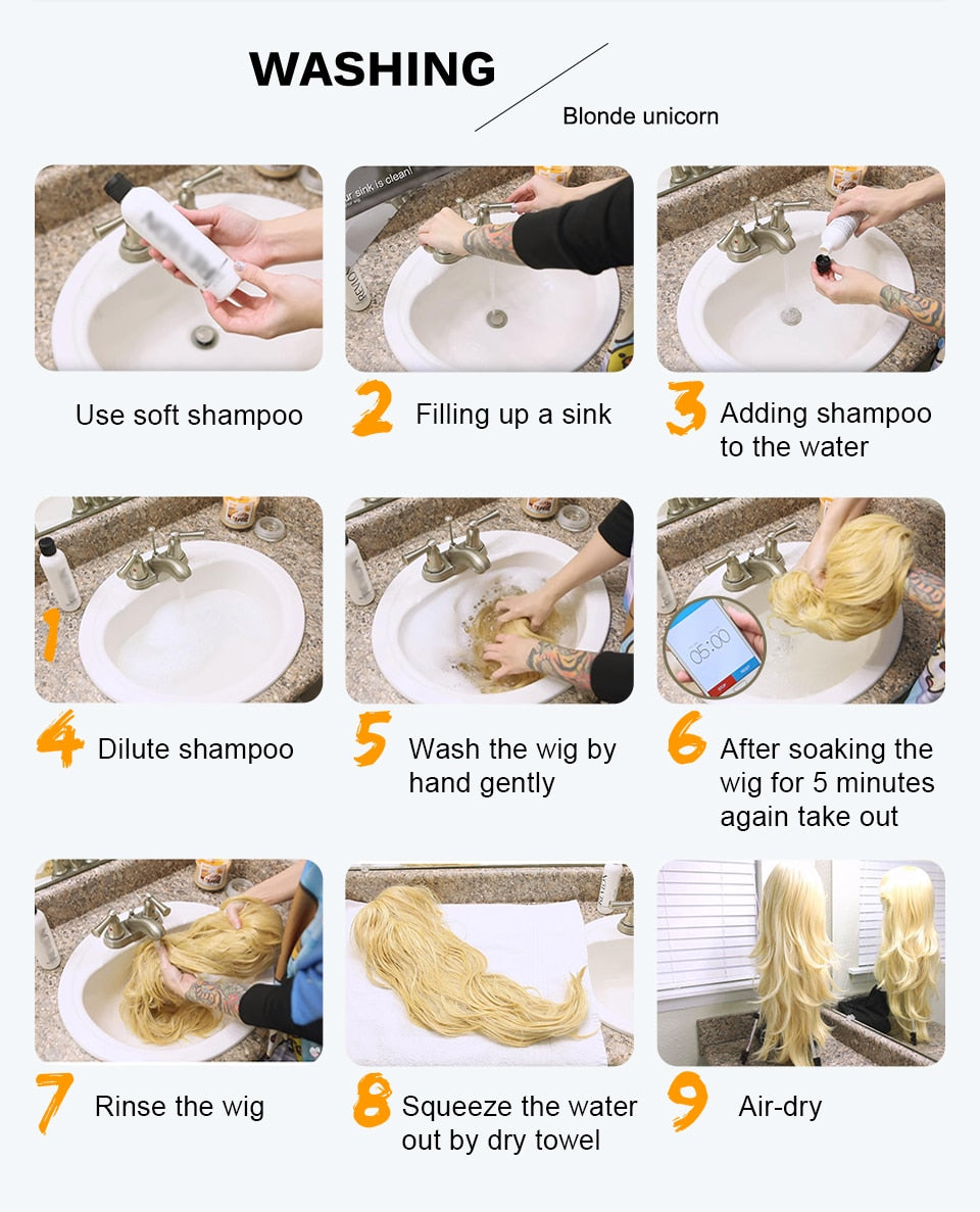 Blonder Ombre Color Long Wave Synthetic Wigs with Side Bangs for Women - promboutiqueonline