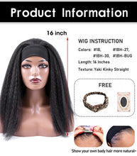 Load image into Gallery viewer, Afro Style Glueless Synthetic Headband Wigs Yaki Kinky Straight For Black Women 4color Available - promboutiqueonline