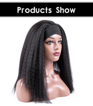 Load image into Gallery viewer, Afro Style Glueless Synthetic Headband Wigs Yaki Kinky Straight For Black Women 4color Available - promboutiqueonline