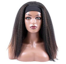 Load image into Gallery viewer, Afro Style Glueless Synthetic Headband Wigs Yaki Kinky Straight For Black Women 4color Available - promboutiqueonline