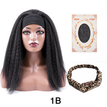 Load image into Gallery viewer, Afro Style Glueless Synthetic Headband Wigs Yaki Kinky Straight For Black Women 4color Available - promboutiqueonline