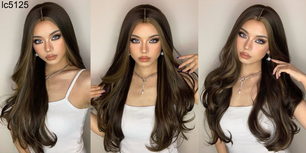 Purple Long Body Wave Synthetic Wigs for Women Cosplay Lolita Wigs High Temperature Fiber Hair - promboutiqueonline