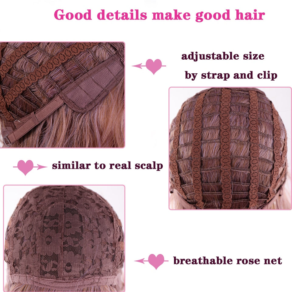 Colored Vintage Short Finger Wave Synthetic Wig Afro Kinky Curly Wigs for Woman - promboutiqueonline